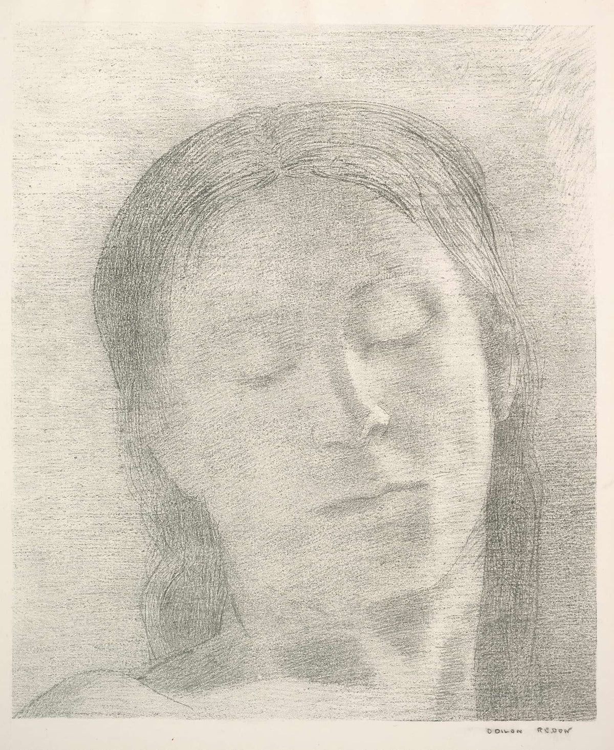 Eyes Closed by Odilon Redon