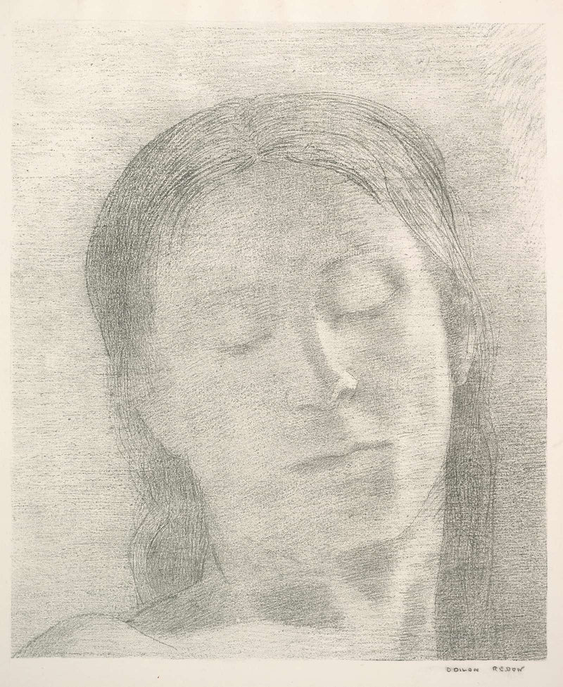 Eyes Closed by Odilon Redon