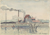 Factory On The Oise At Pontoise by Camille Pissarro