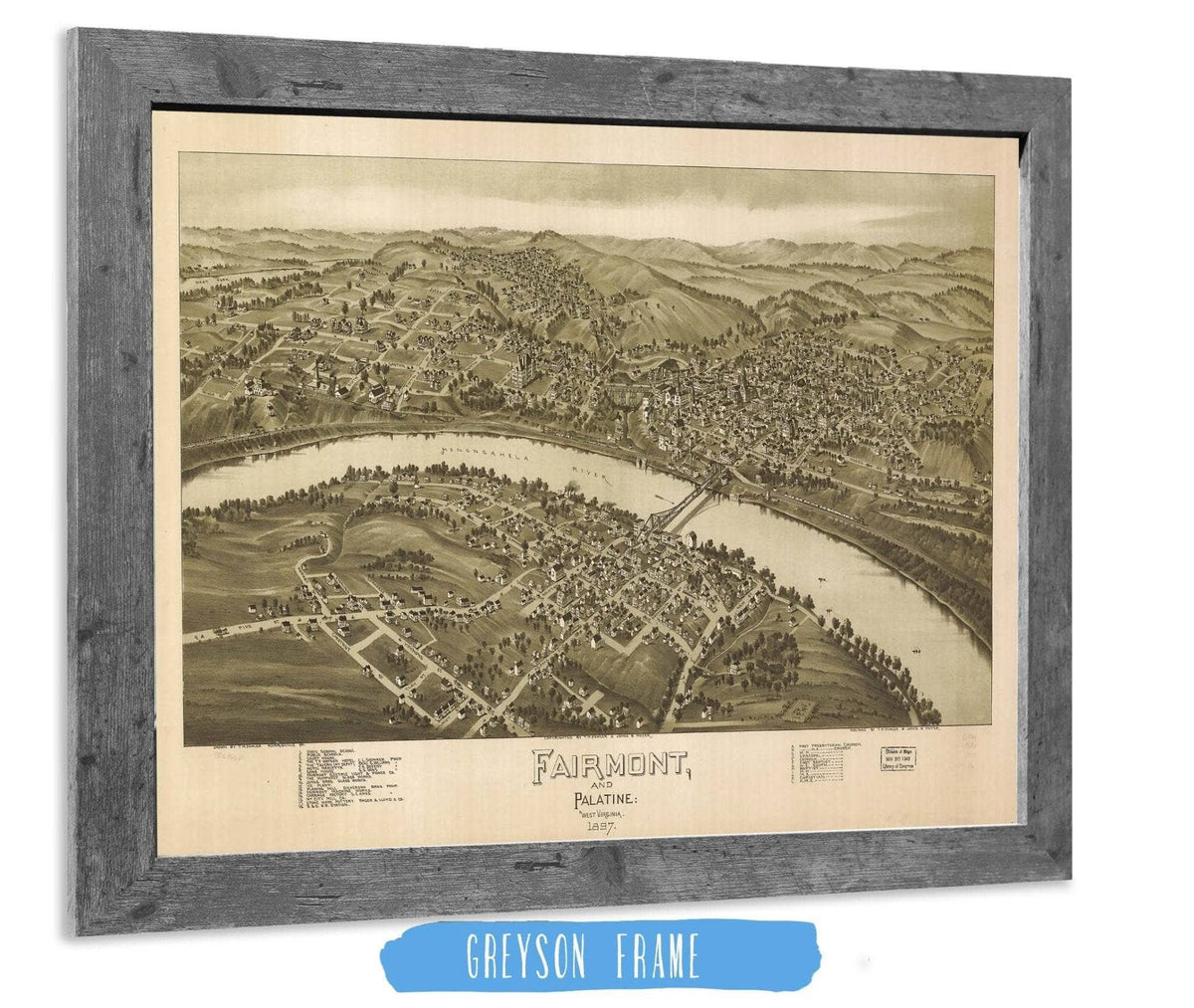 Fairmont And Palatine West Virginia 1897 State of West Virginia