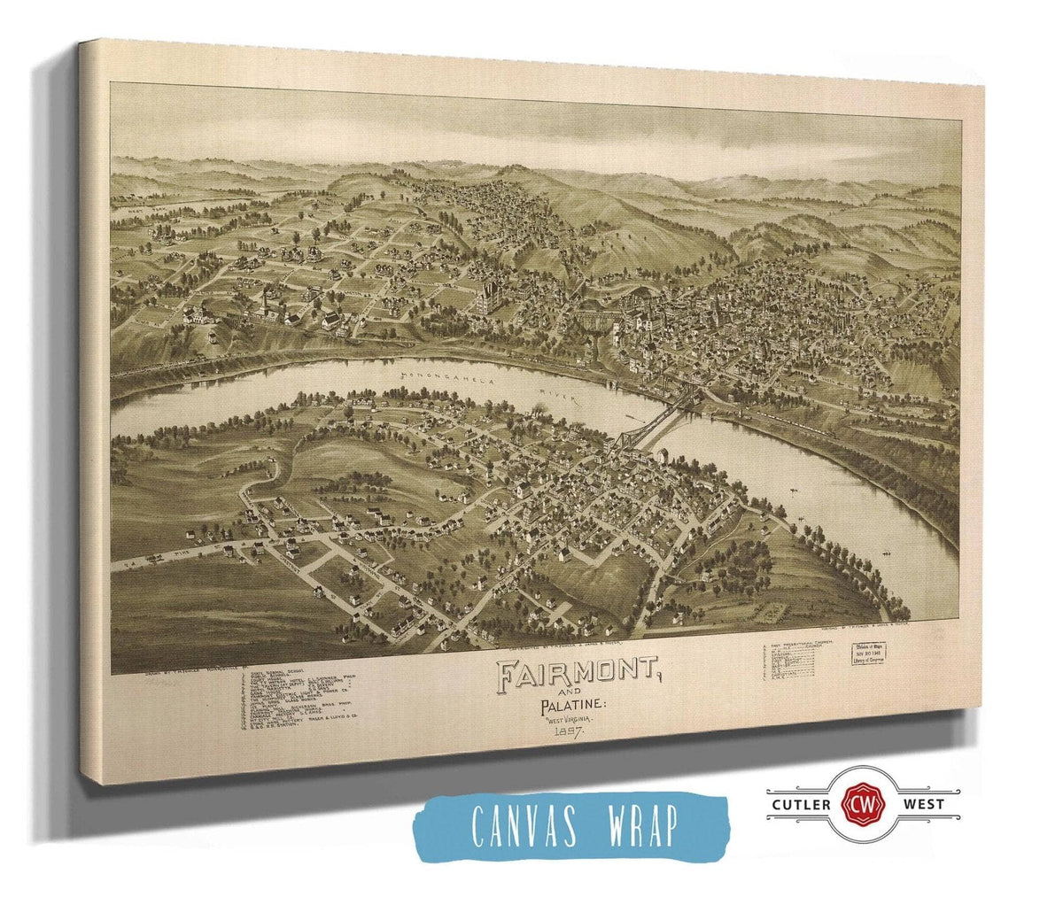 Fairmont And Palatine West Virginia 1897 State of West Virginia