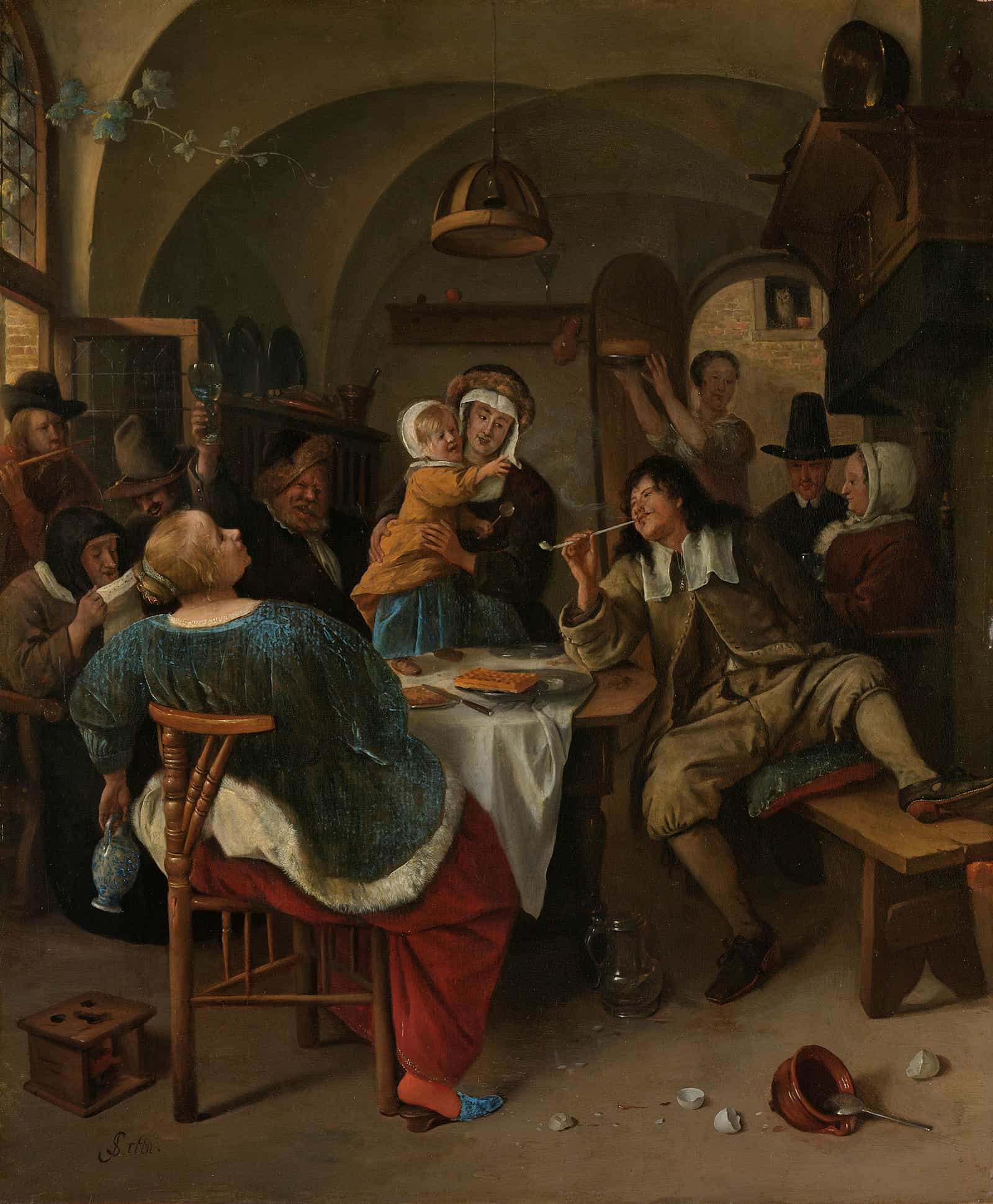 Family Scene  by Jan Steen
