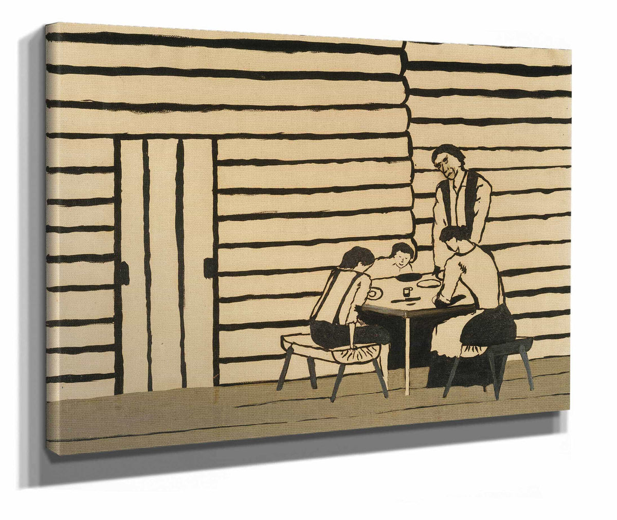 Family Supper Saying Grace by Horace Pippin