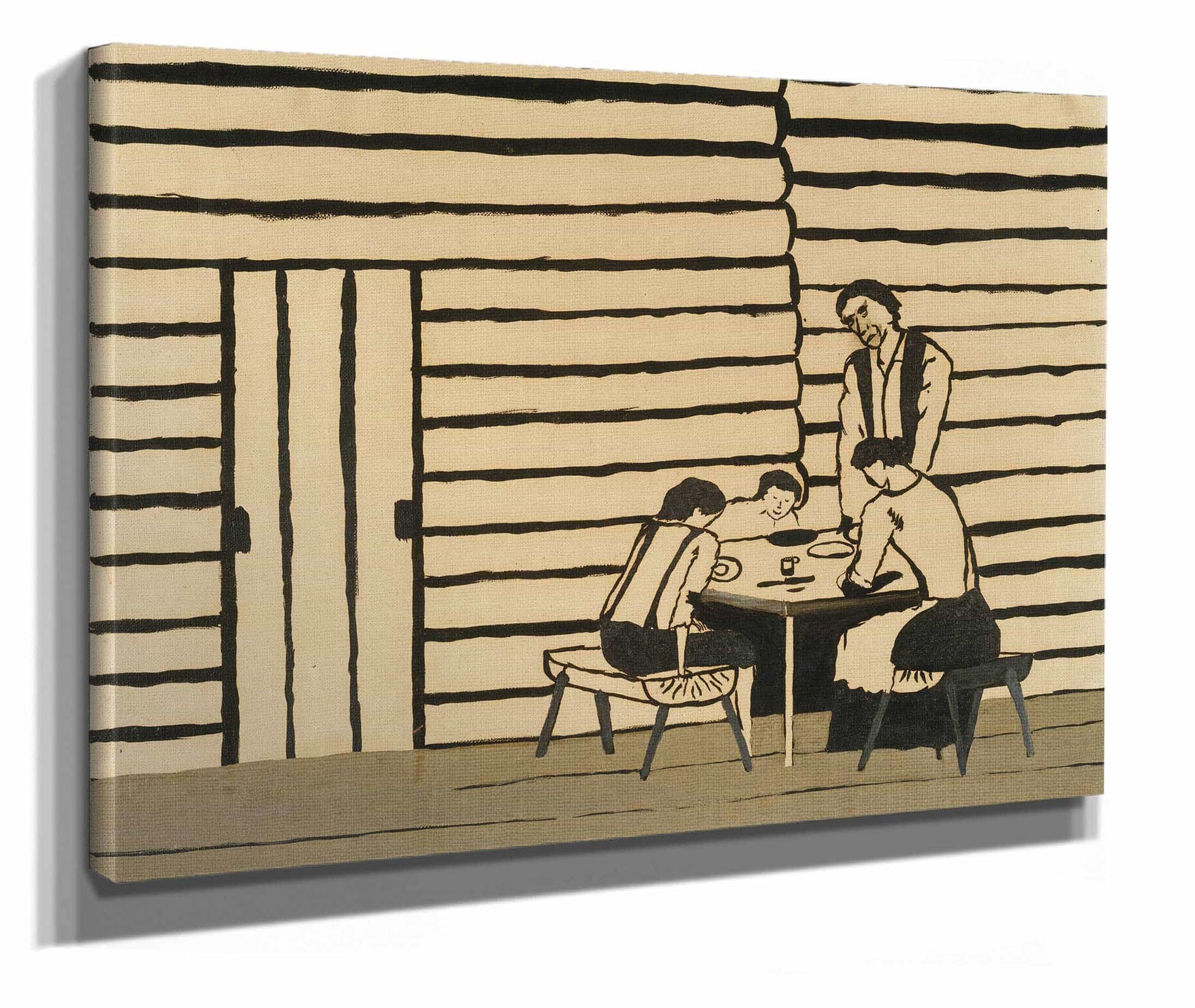 Family Supper Saying Grace by Horace Pippin