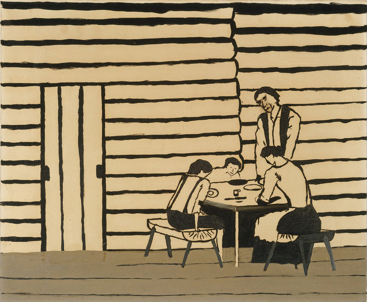 Family Supper Saying Grace by Horace Pippin