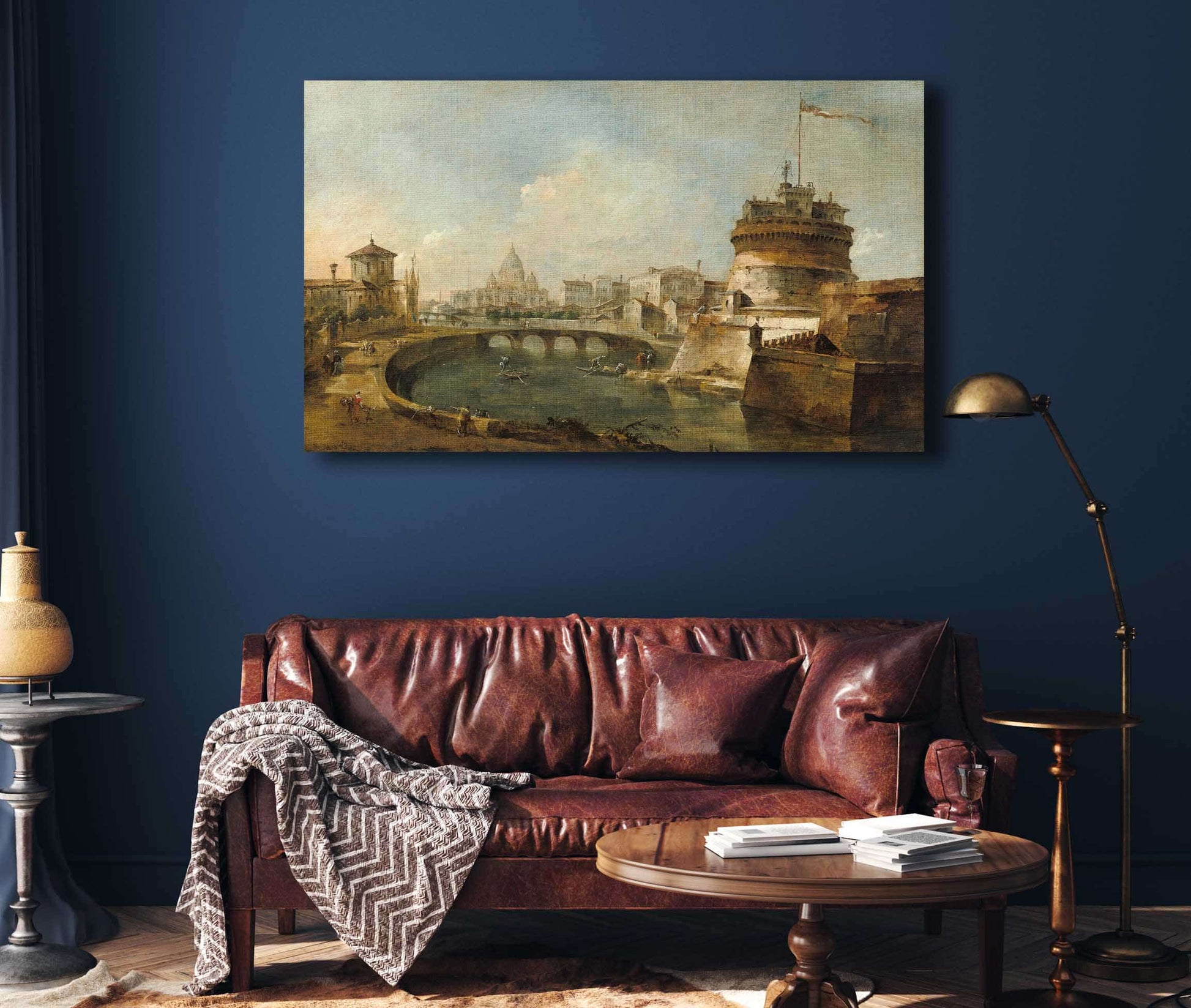 Fanciful View Of The Castel Santangelorome by Francesco Guardi