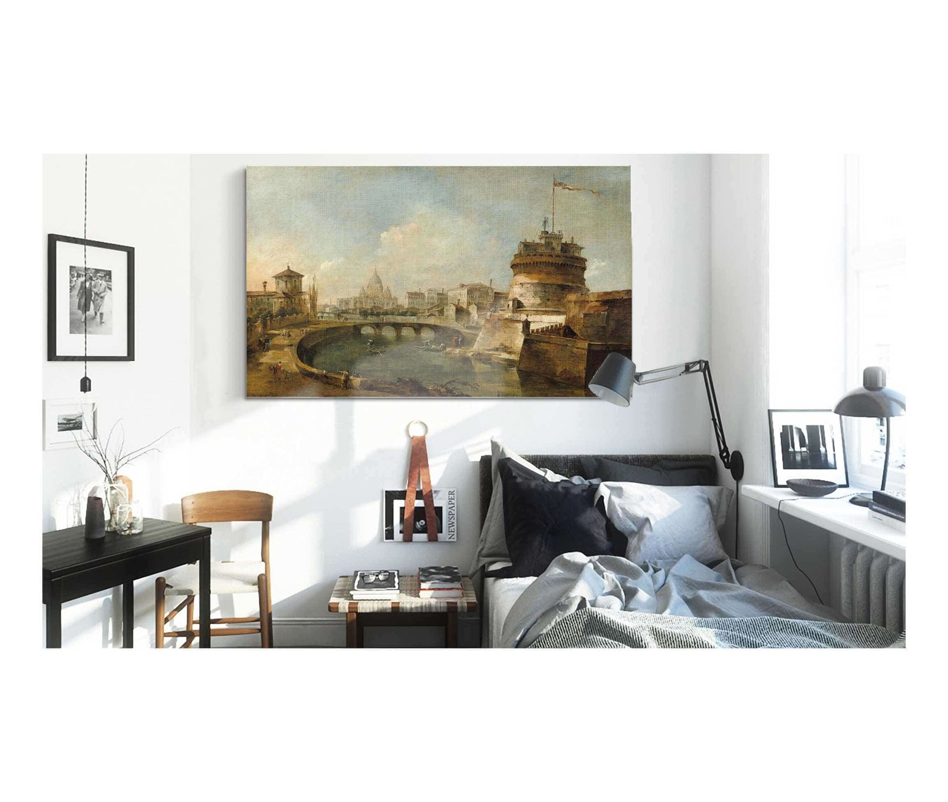 Fanciful View Of The Castel Santangelorome by Francesco Guardi