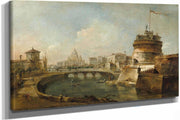 Fanciful View Of The Castel Santangelorome by Francesco Guardi