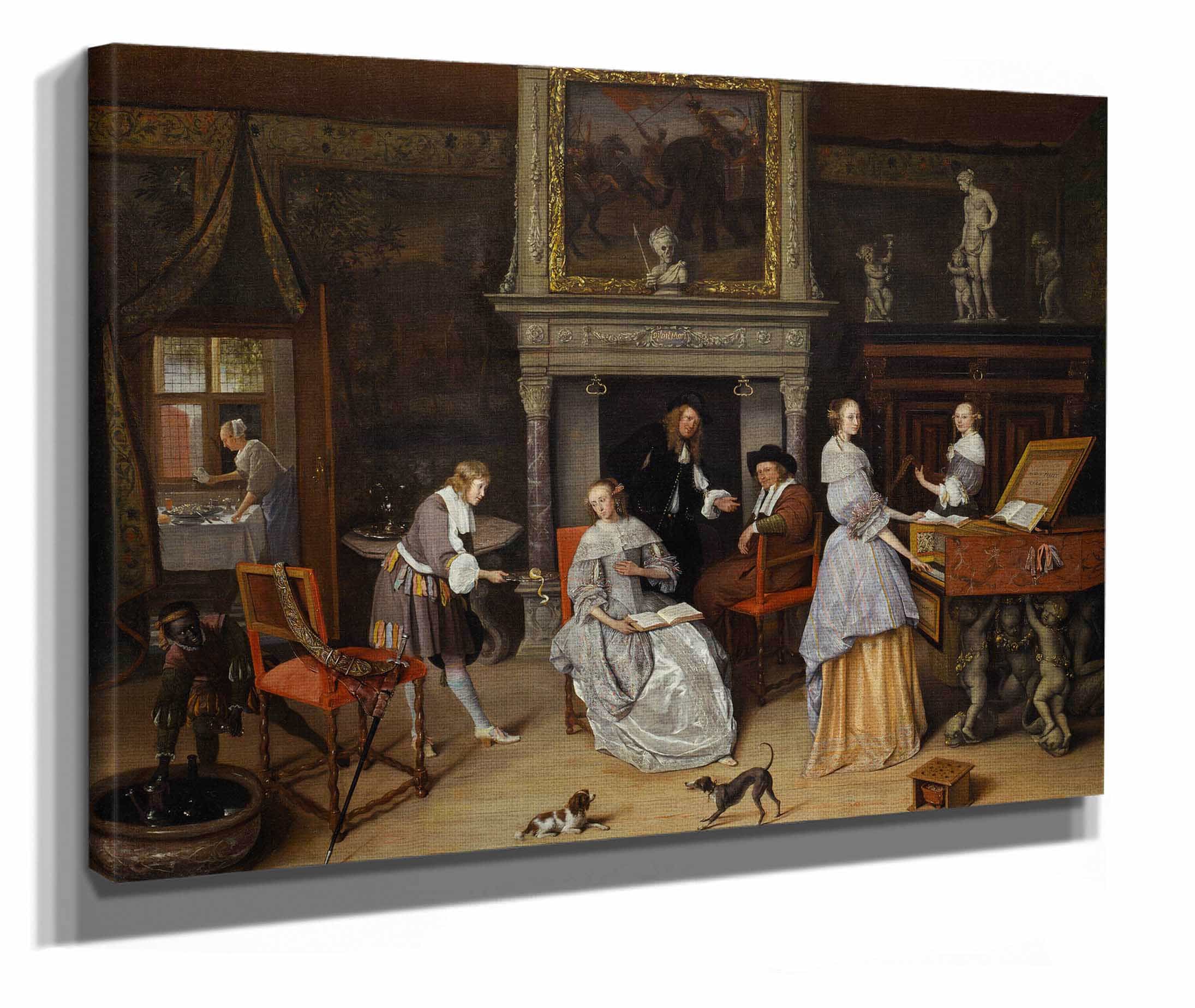 Fantasy Interior With Jan Steen And The Family Of Gerrit Schouten by Jan Steen