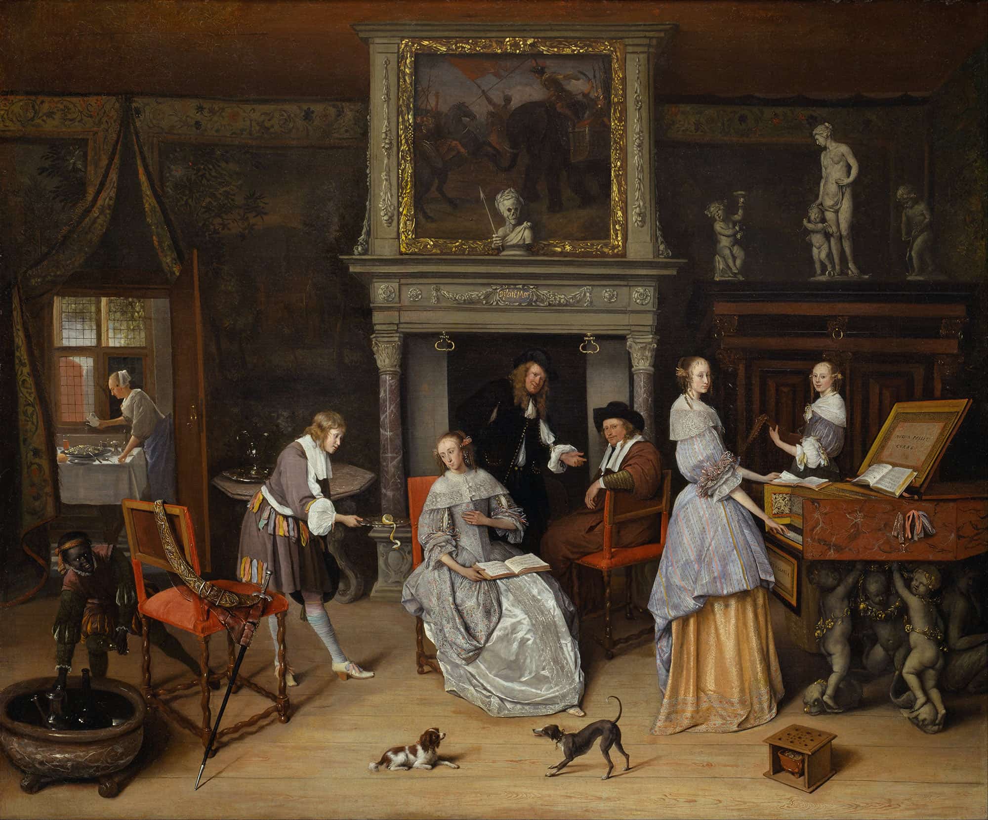 Fantasy Interior With Jan Steen And The Family Of Gerrit Schouten by Jan Steen