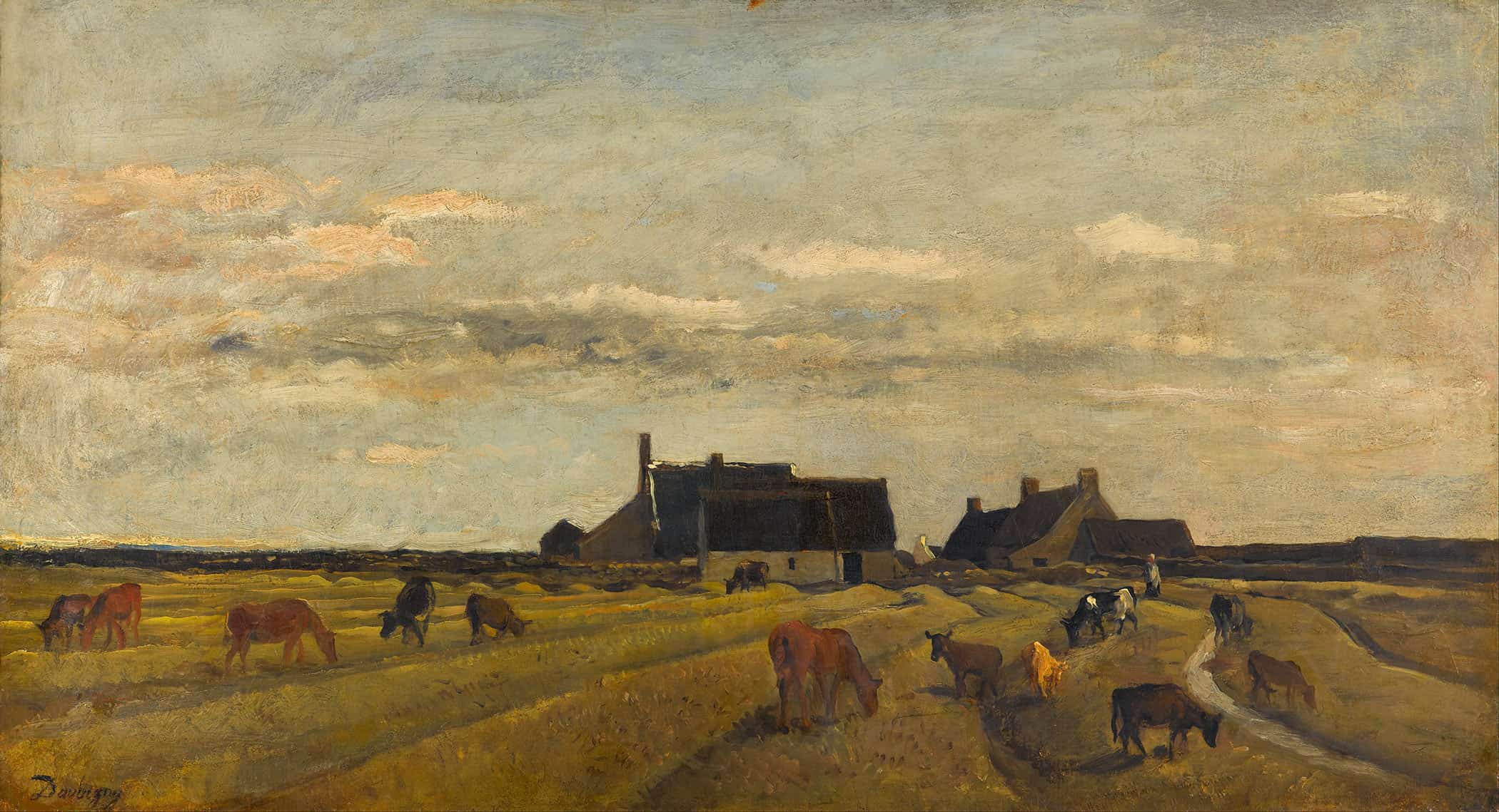 Farm At Kerity Brittany by Charles Francois Daubigny