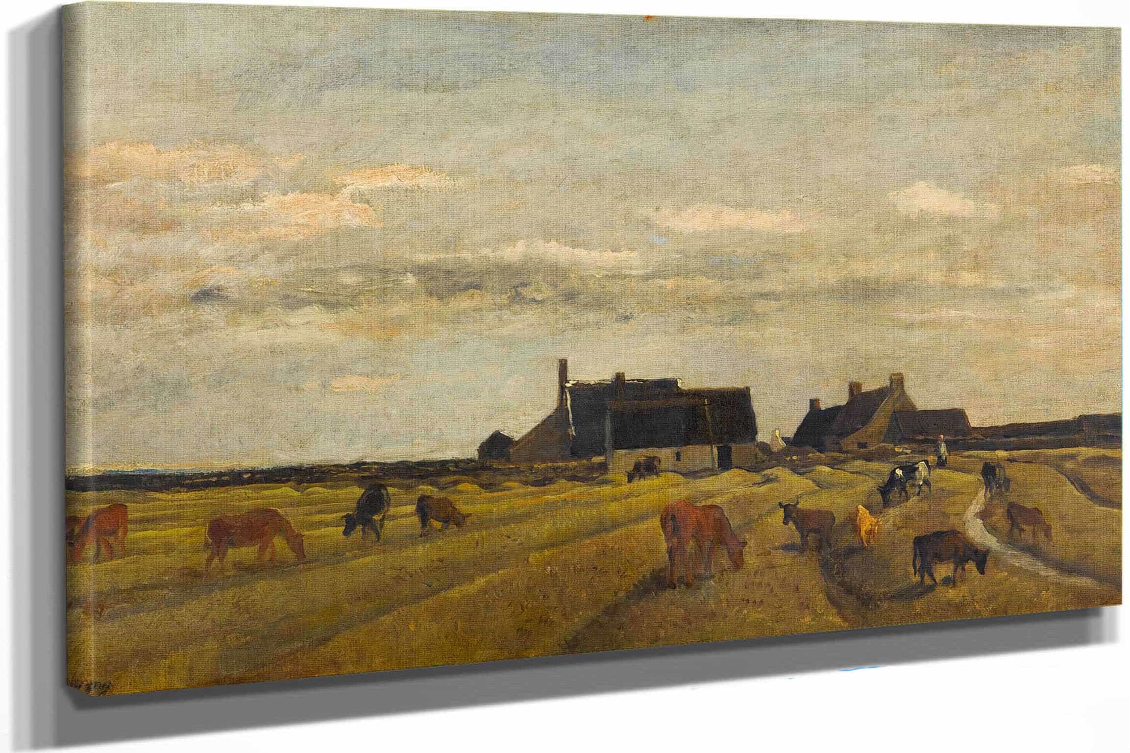 Farm At Kerity Brittany by Charles Francois Daubigny