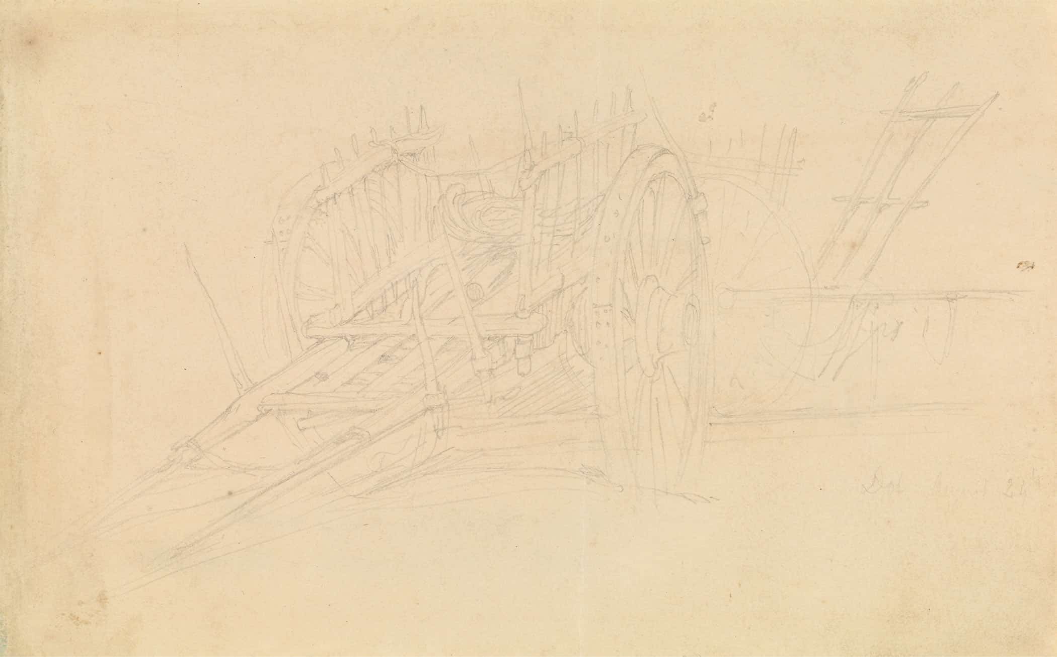 Farm Cart At Dol by David Roberts