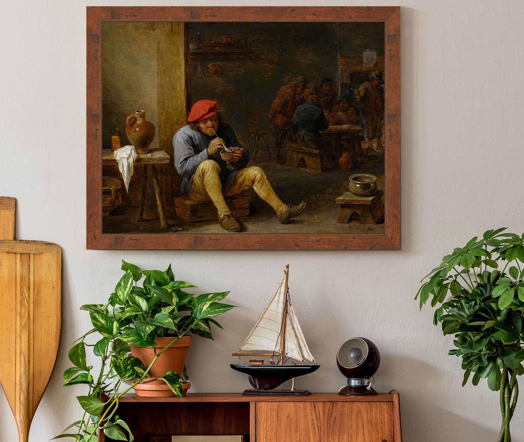 Farmer In A Tavern Lighting His Pipe by David Teniers The Younger