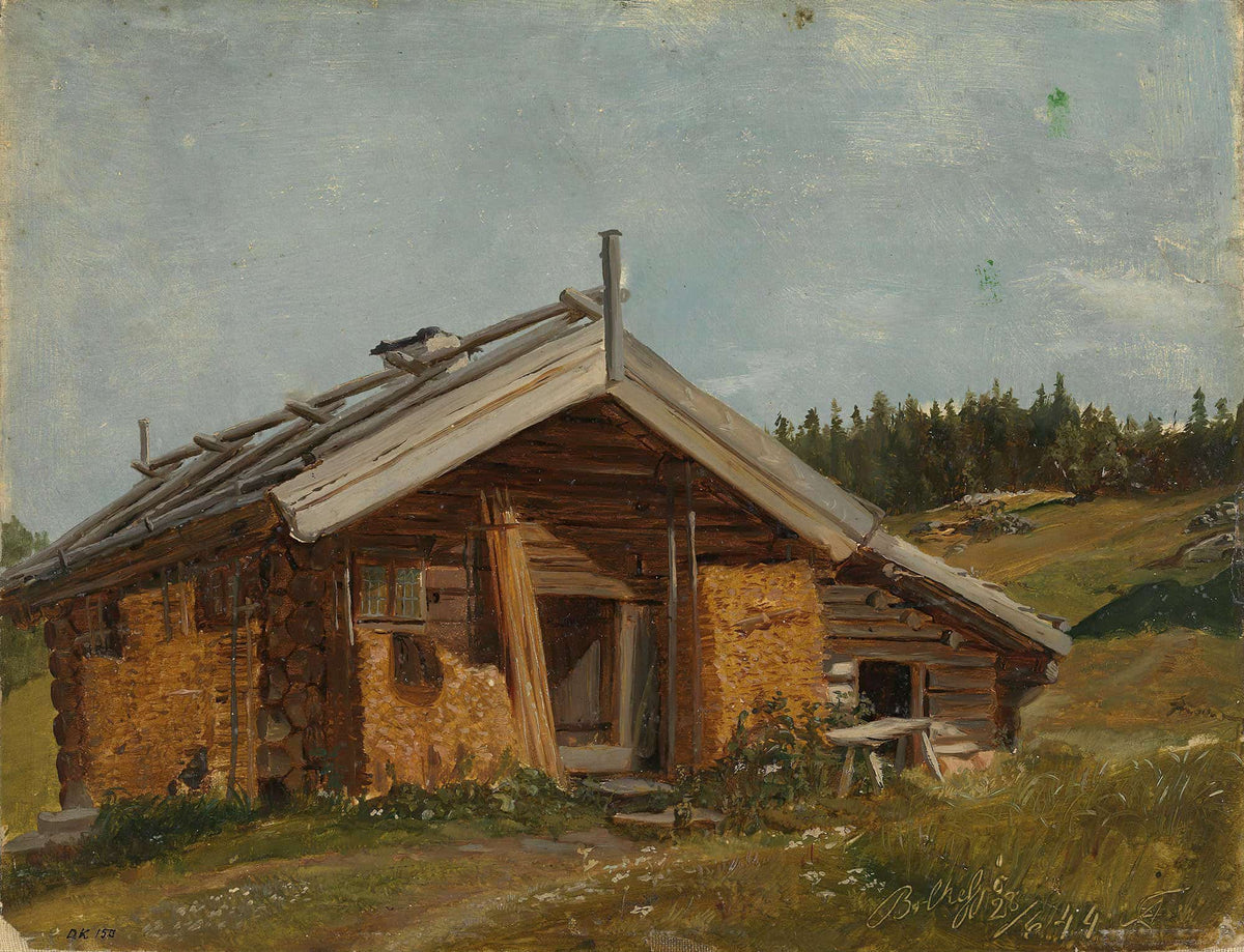 Farmhouse At Bolkesjo by Adolph Tidemand