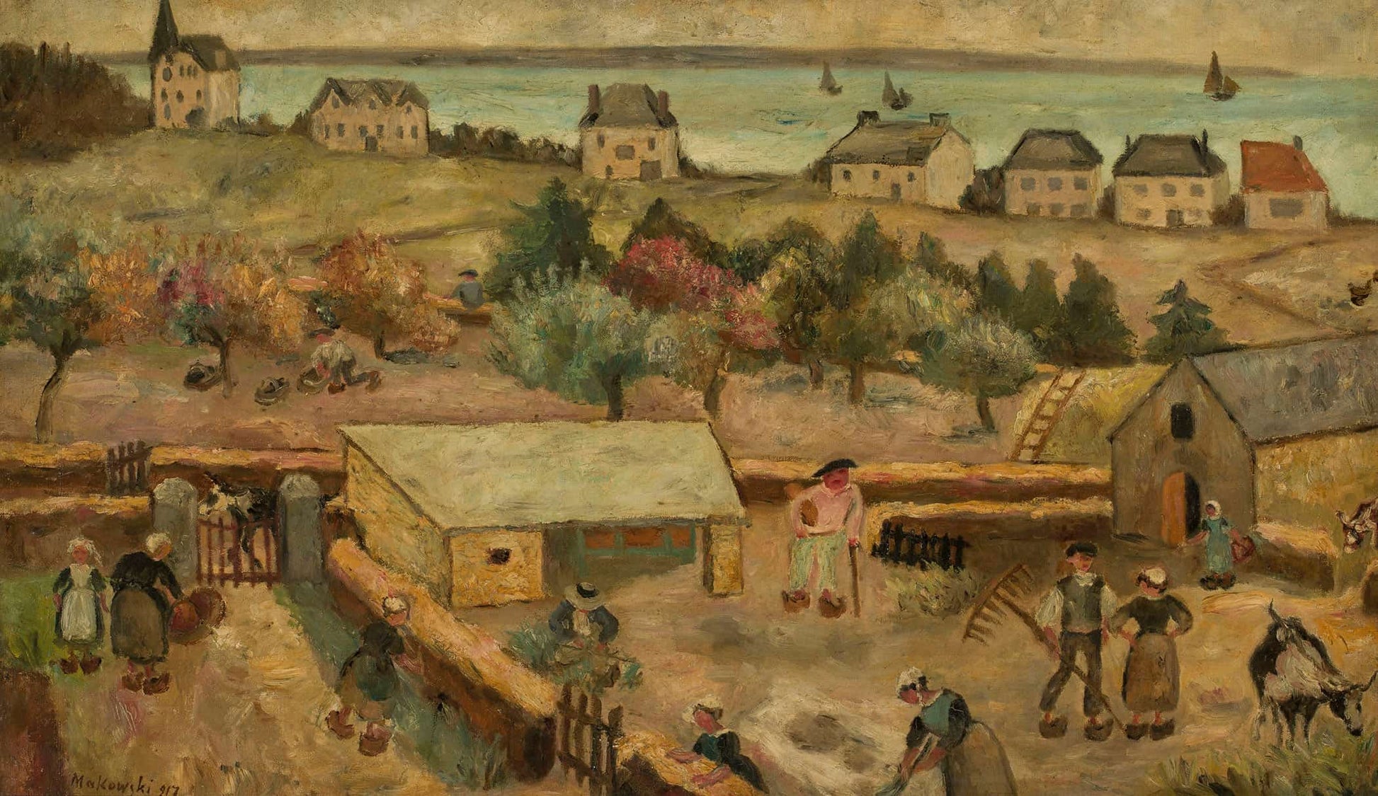 Farmhouse In Keranquernat by Tadeusz Makowski