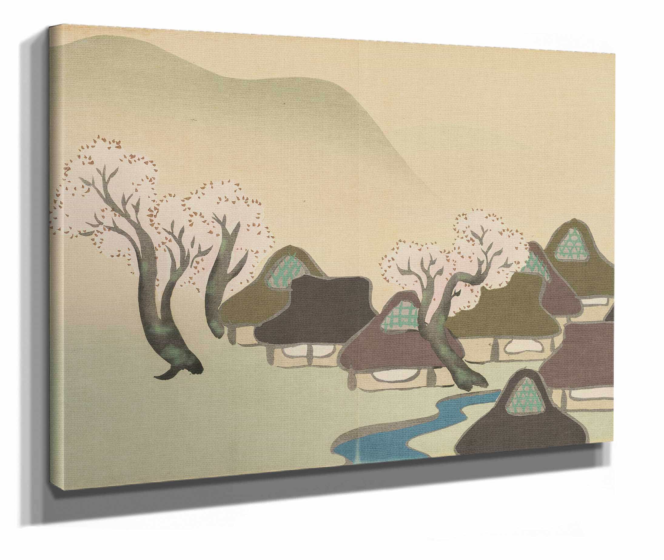 Farming Village In Spring Harudenka by Kamisaka Sekka