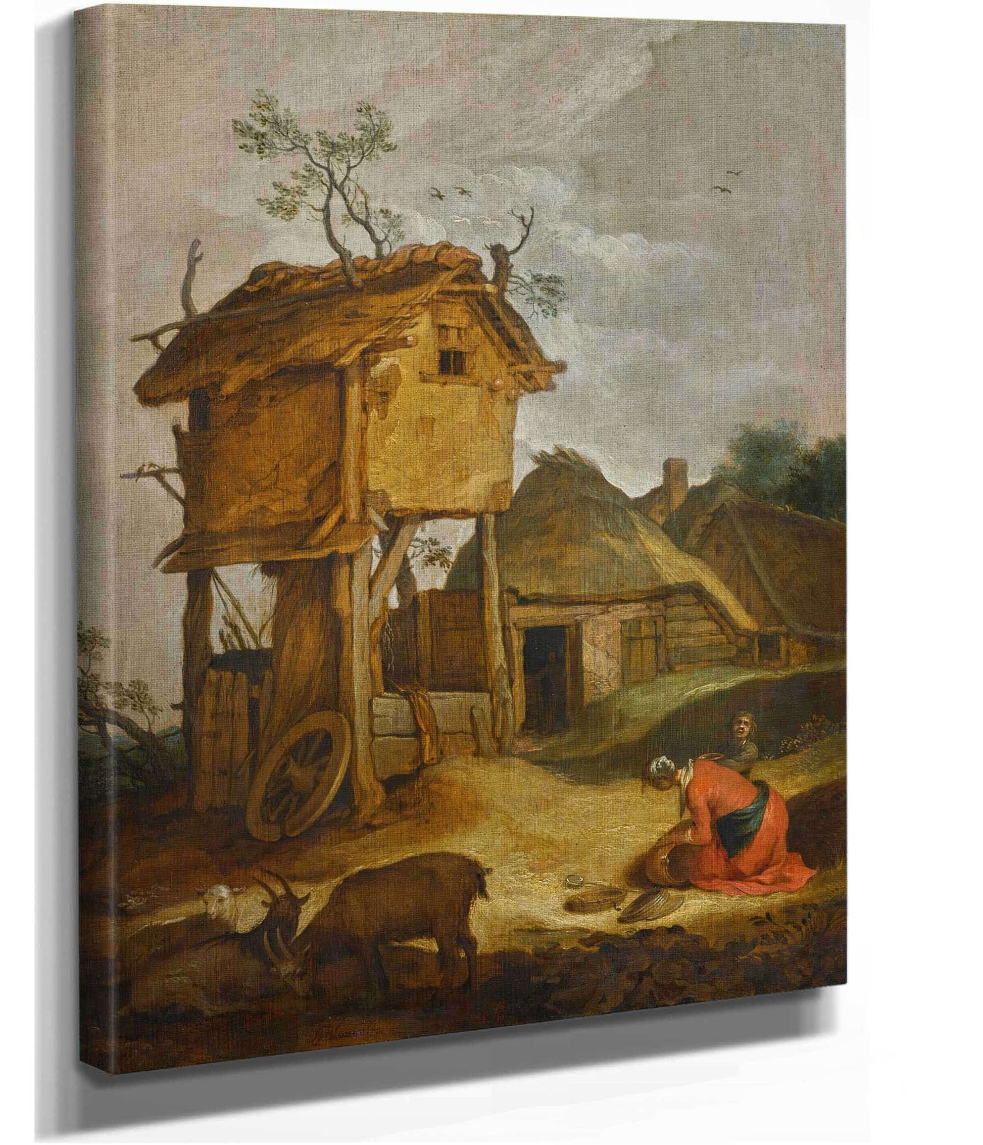 Farmyard With Dovecote by Abraham Bloemaert