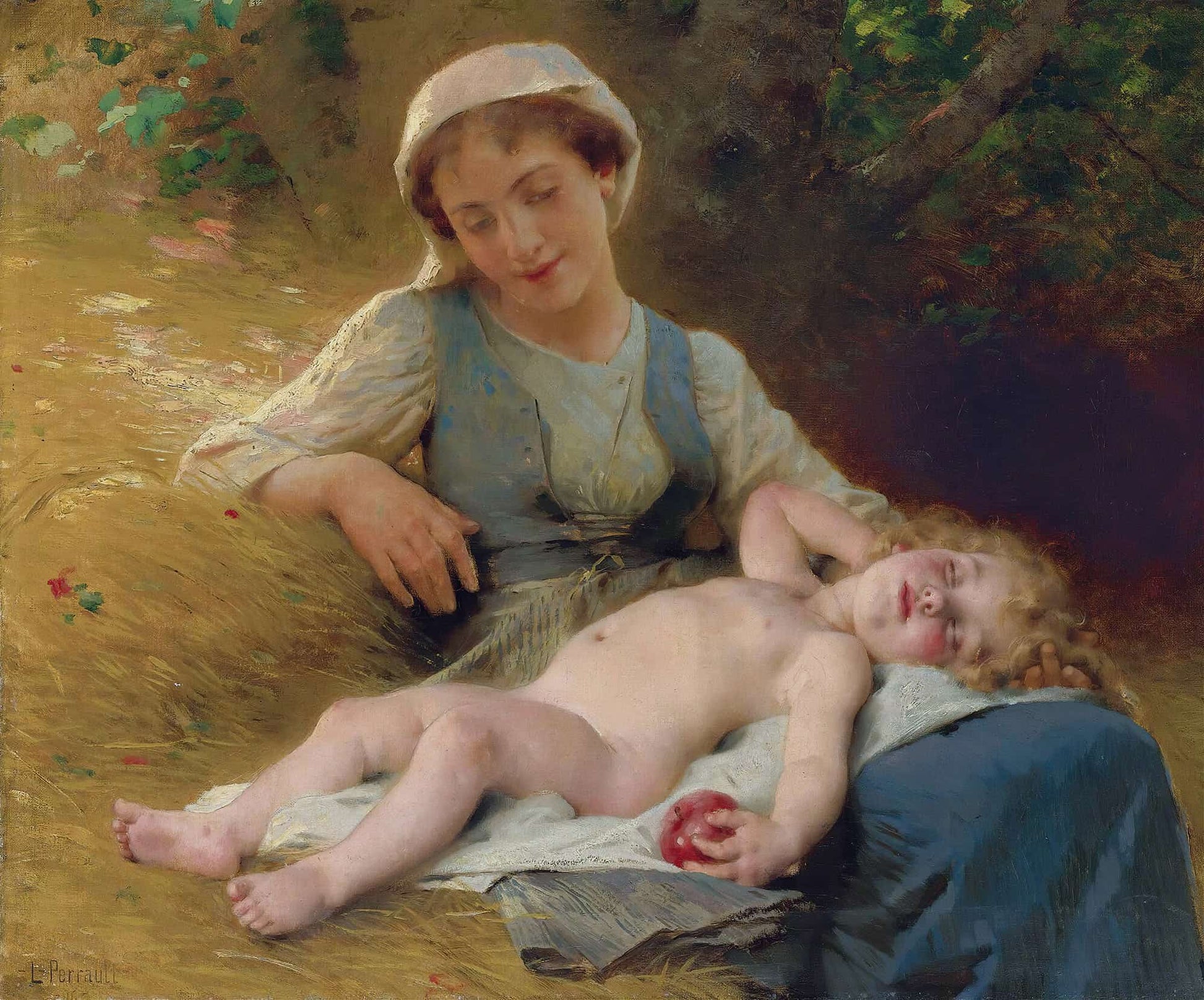 Fast Asleep by Leon Jean Basile Perrault