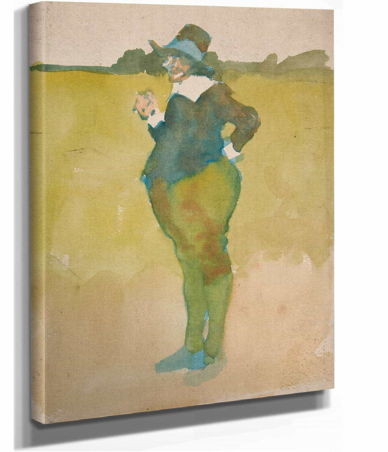 Fat Man In Landscape by Edwin Austin Abbey