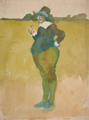 Fat Man In Landscape by Edwin Austin Abbey