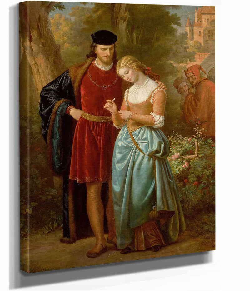 Faust And Marguerite In The Garden by Eugen Von Blaas