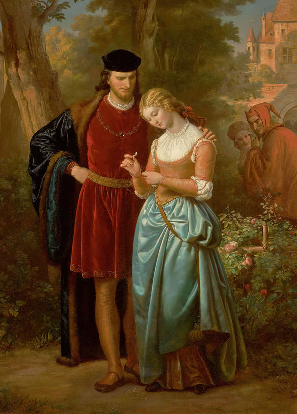Faust And Marguerite In The Garden by Eugen Von Blaas
