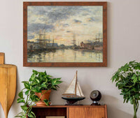 Fecamp Le Bassin Au Coucher Du Soleil by Eugene Boudin