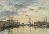 Fecamp Le Bassin Au Coucher Du Soleil by Eugene Boudin