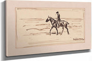 Federzeichnung Reiter Am Strand by Max Liebermann