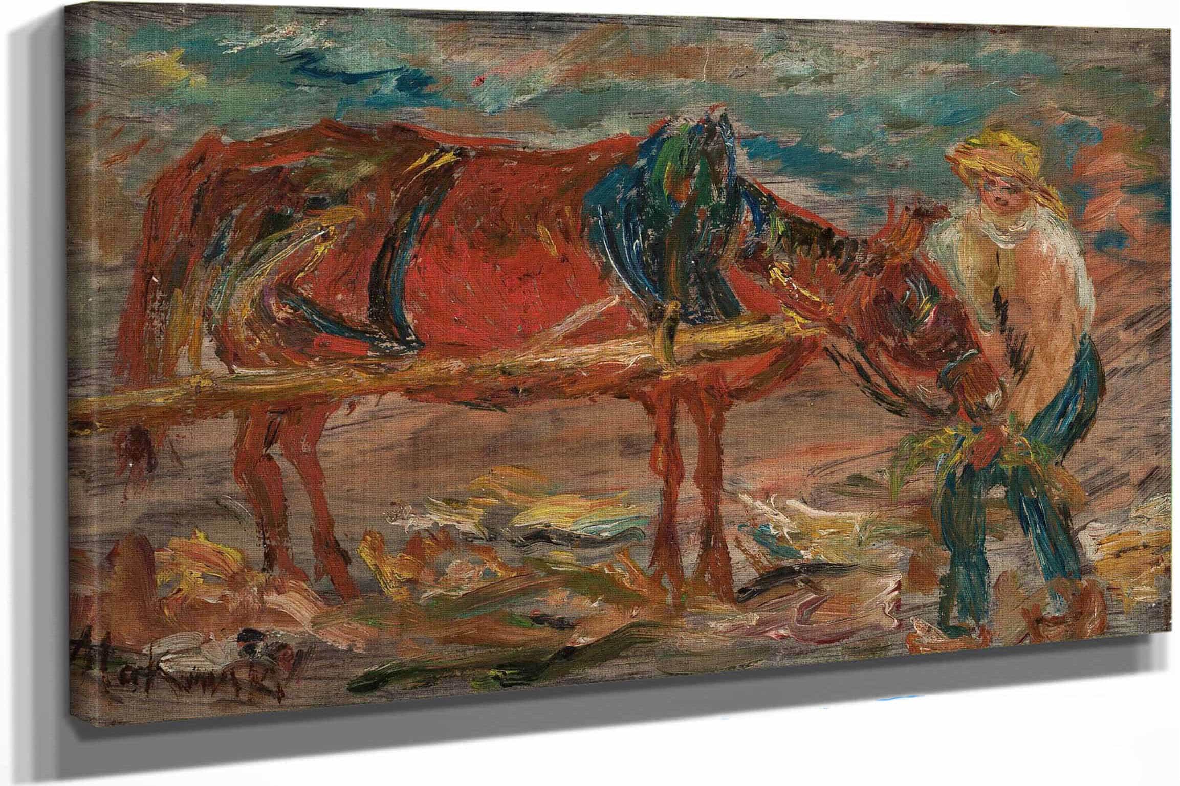 Feeding A Horse by Tadeusz Makowski