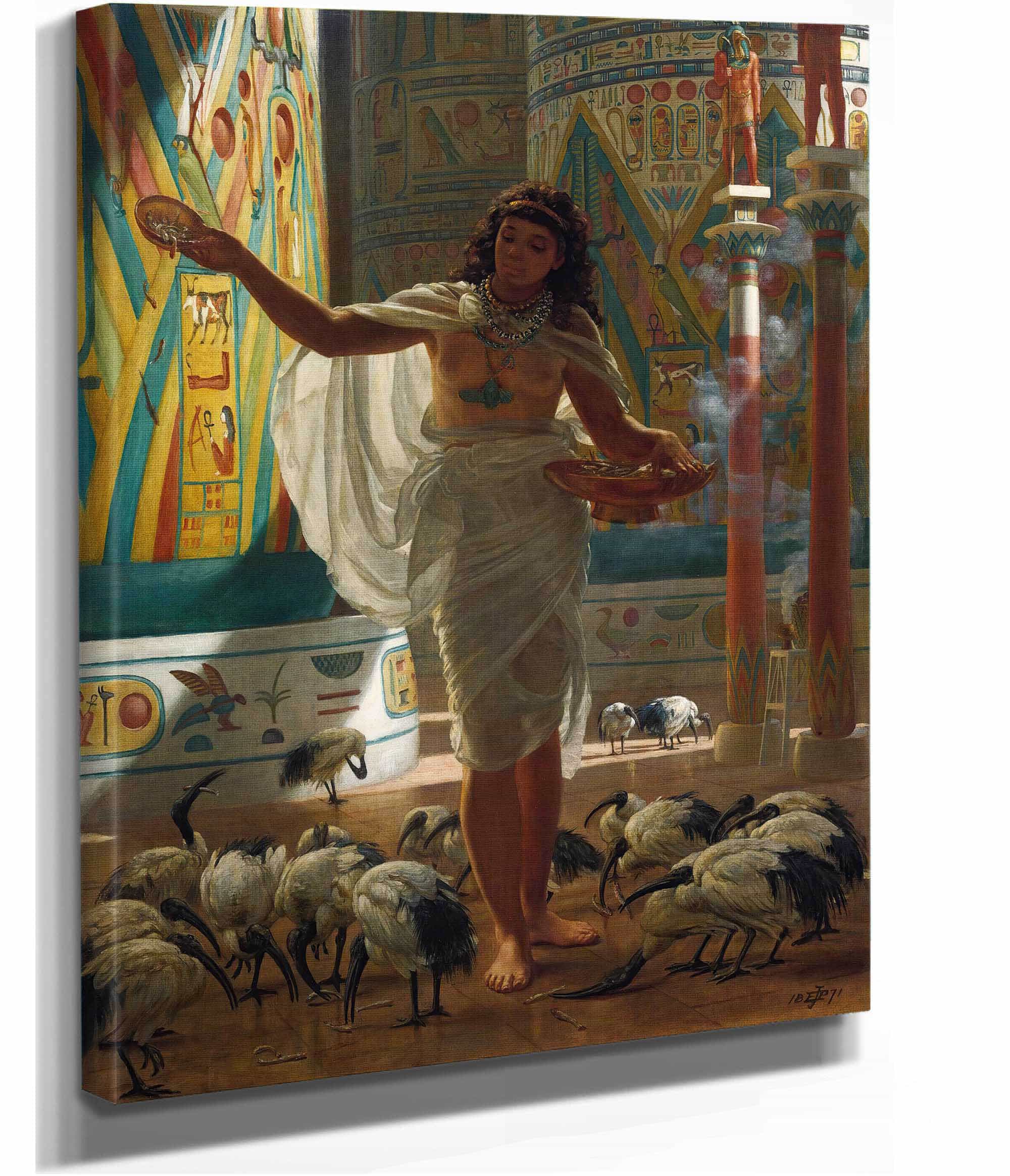 Feeding The Sacred Ibis In The Halls Of Karnac by Edward John Poynter