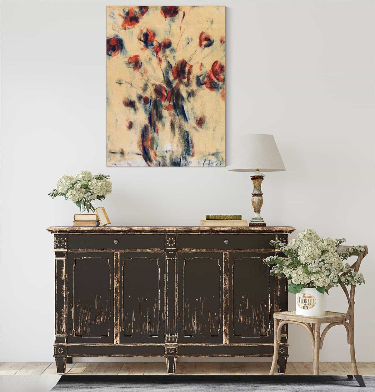 Feldmohn In Blauer Vase by Christian Rohlfs