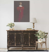 Female Figure In Blue And Pink by Edwin Austin Abbey