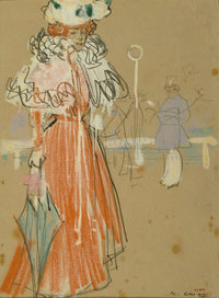 Female Figure In Red by Ramon Casas