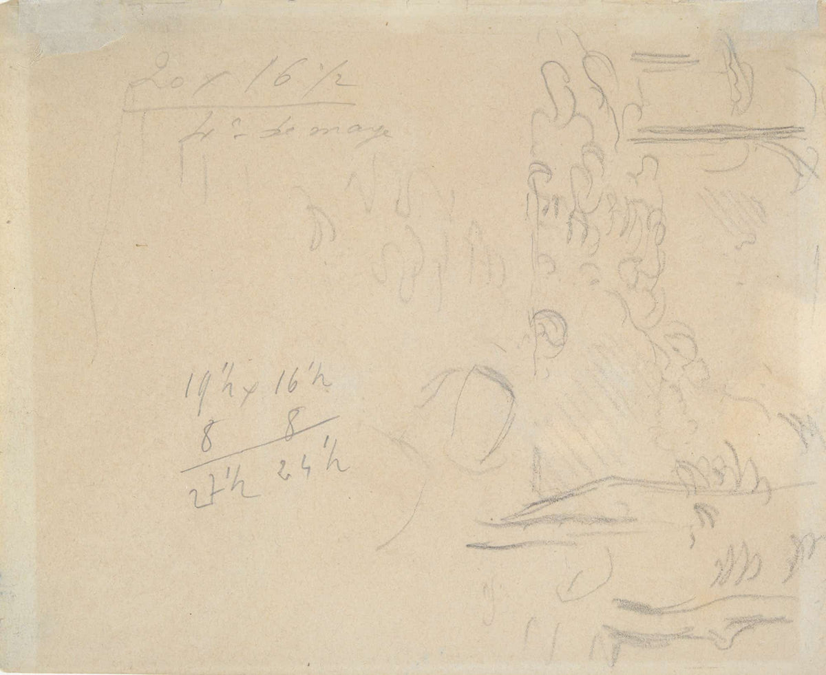 Female Figure Seated In A Landscape Mid To Late Th Century by Camille Pissarro