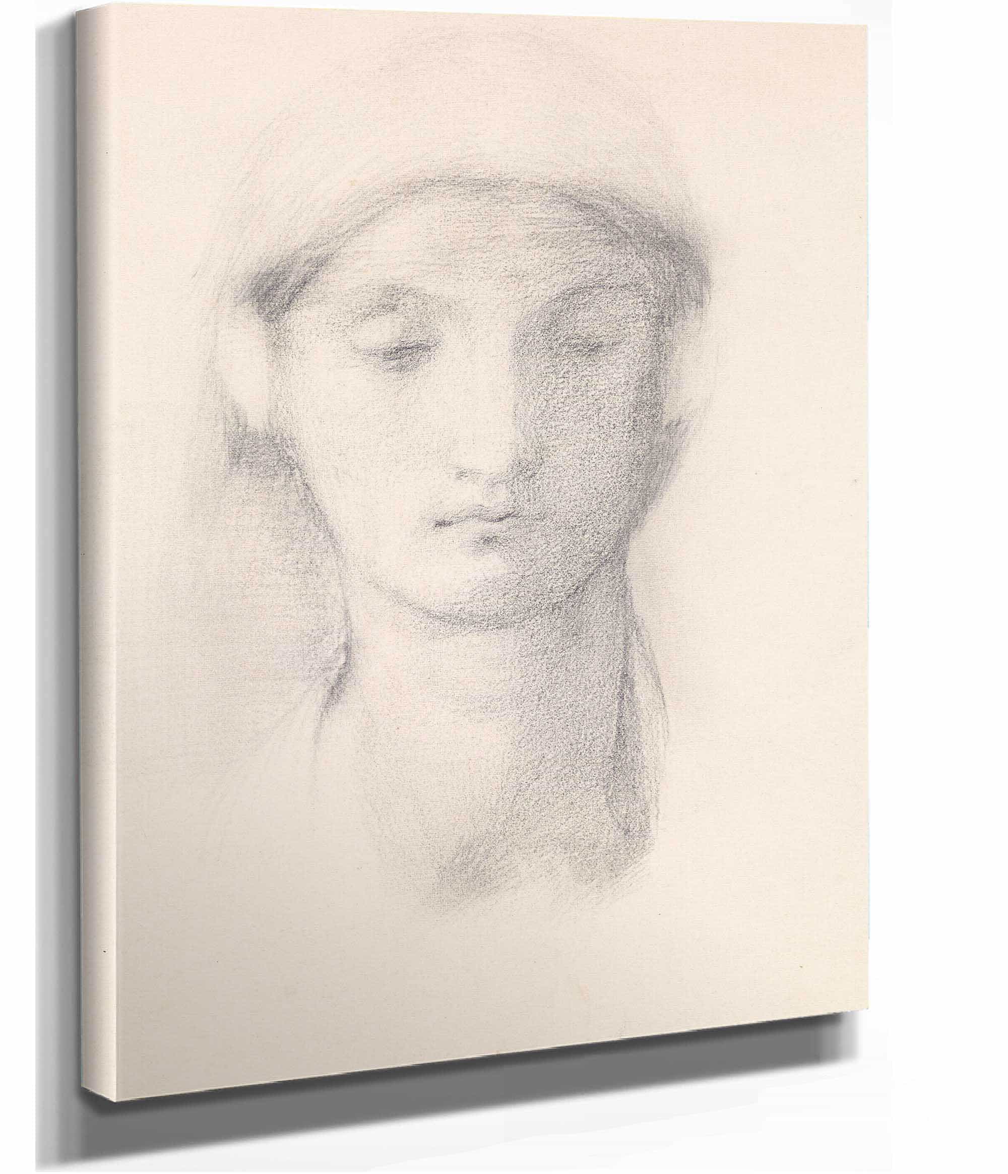 Female Head Study From An Italian Model by Sir Edward Coley Burne Jones