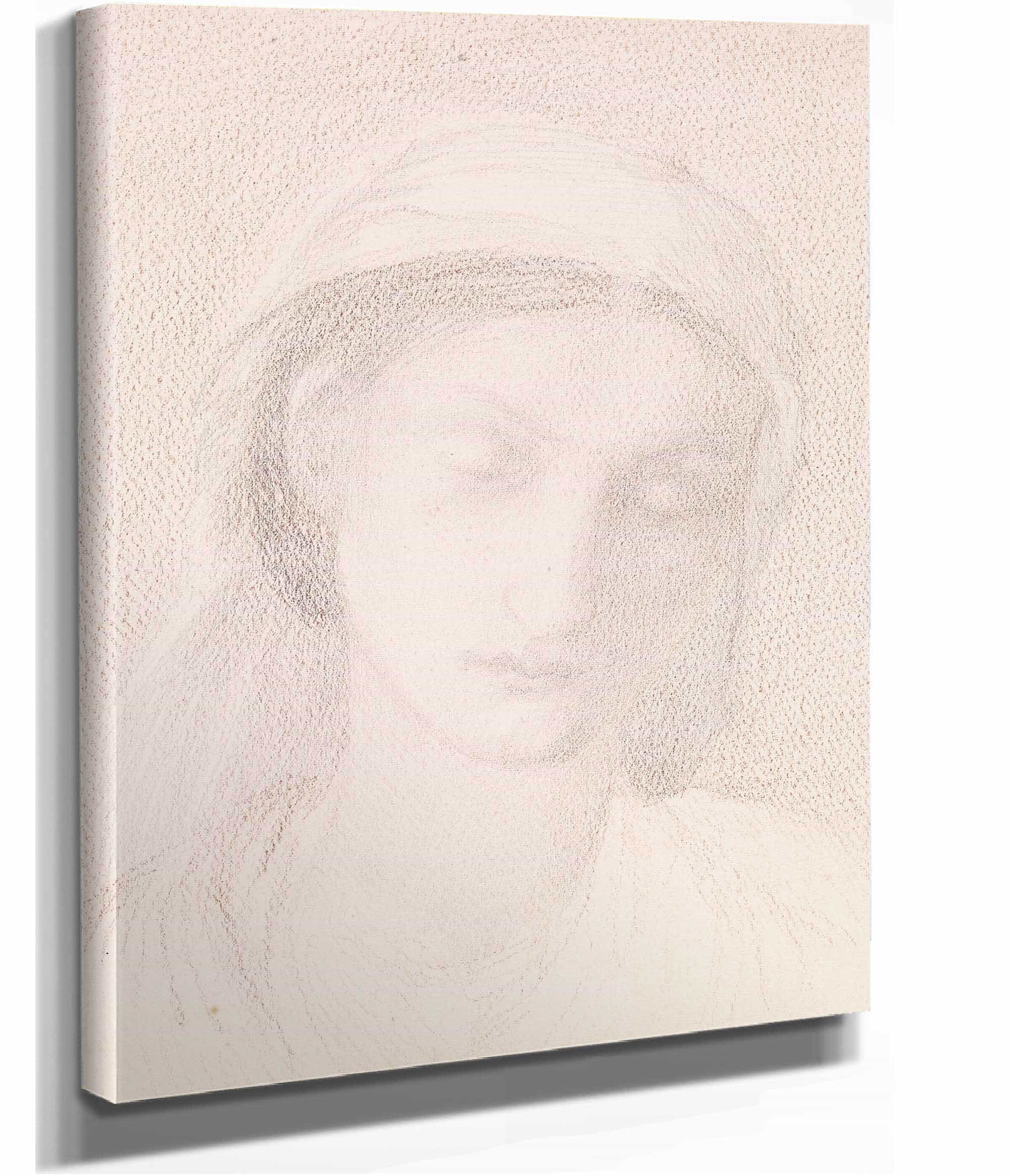 Female Head Study Of A Woman by Sir Edward Coley Burne Jones