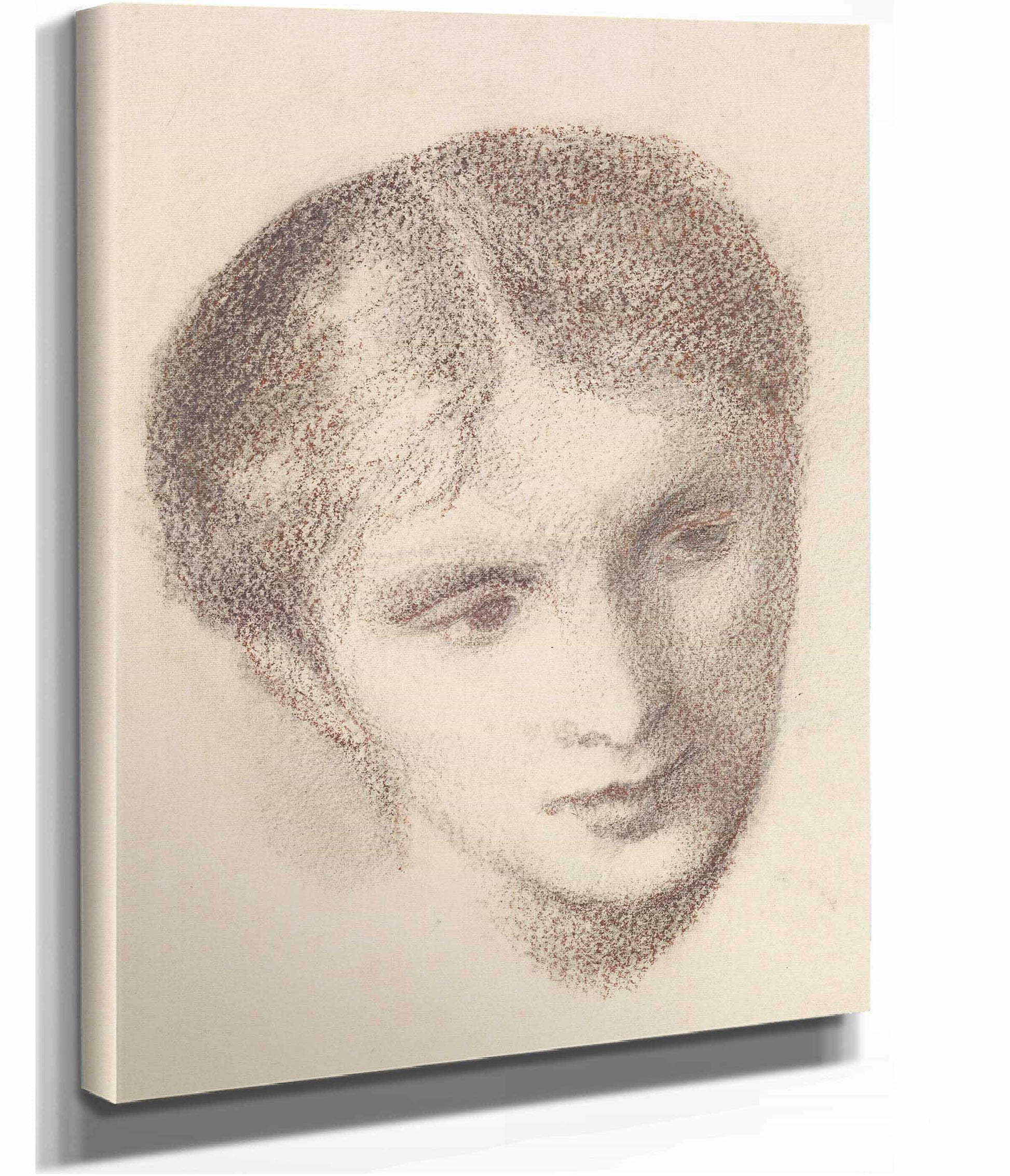 Female Head Study Of A Woman by Sir Edward Coley Burne Jones