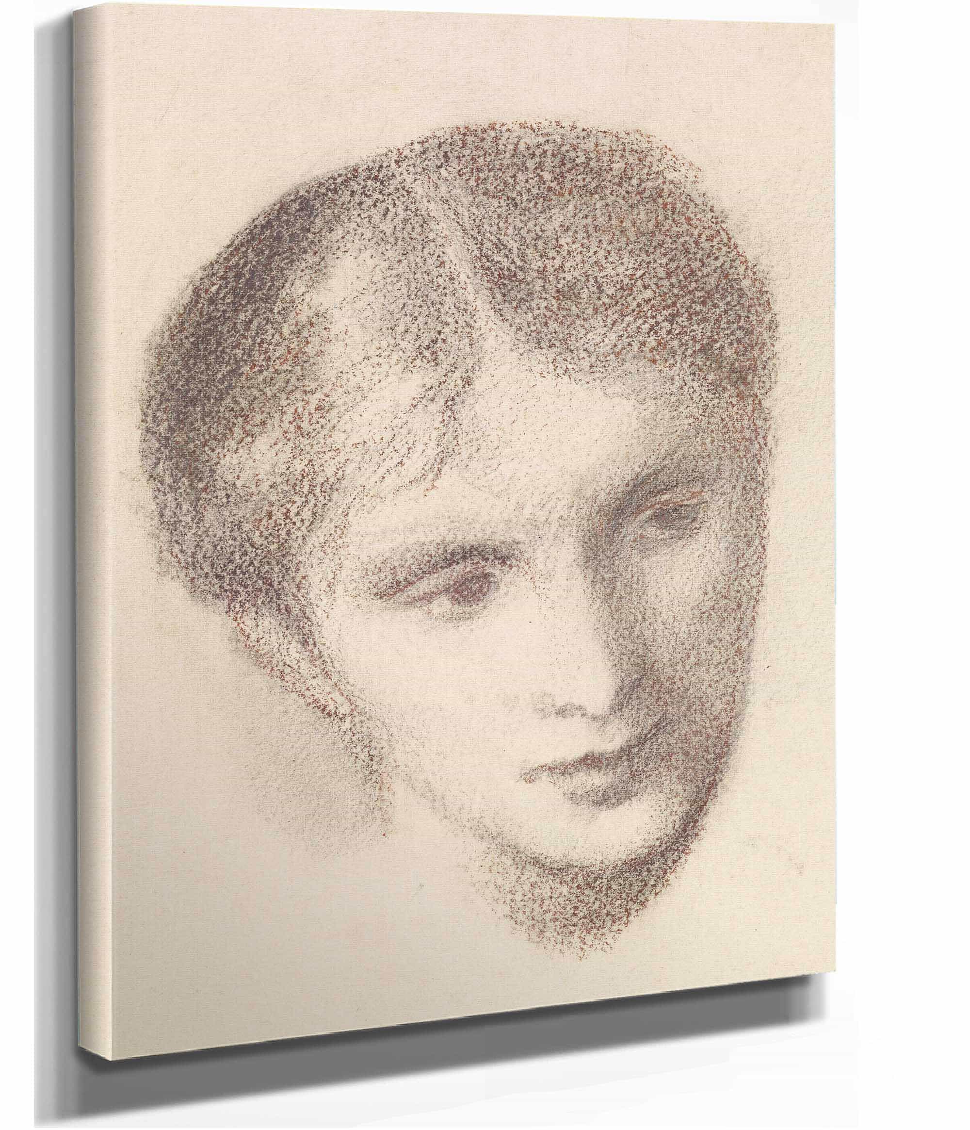 Female Head Study Of A Woman by Sir Edward Coley Burne Jones