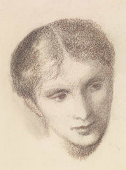 Female Head Study Of A Woman by Sir Edward Coley Burne Jones