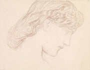 Female Head Study Of Augusta Jones by Sir Edward Coley Burne Jones