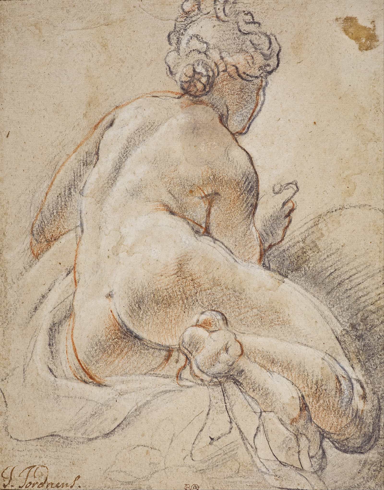 Female Nude Seen From The Back by Jacob Jordaens