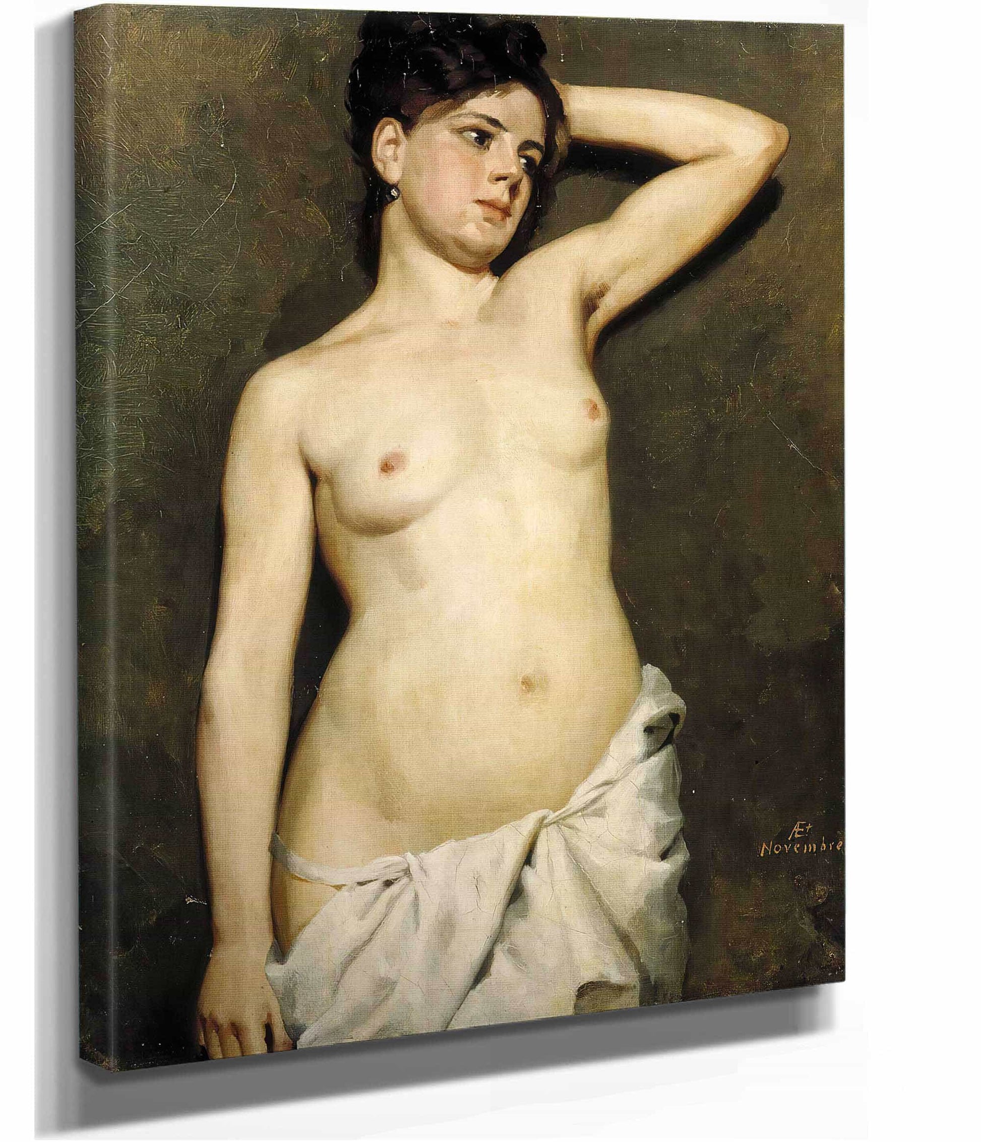 Female Nude Study by Albert Edelfelt