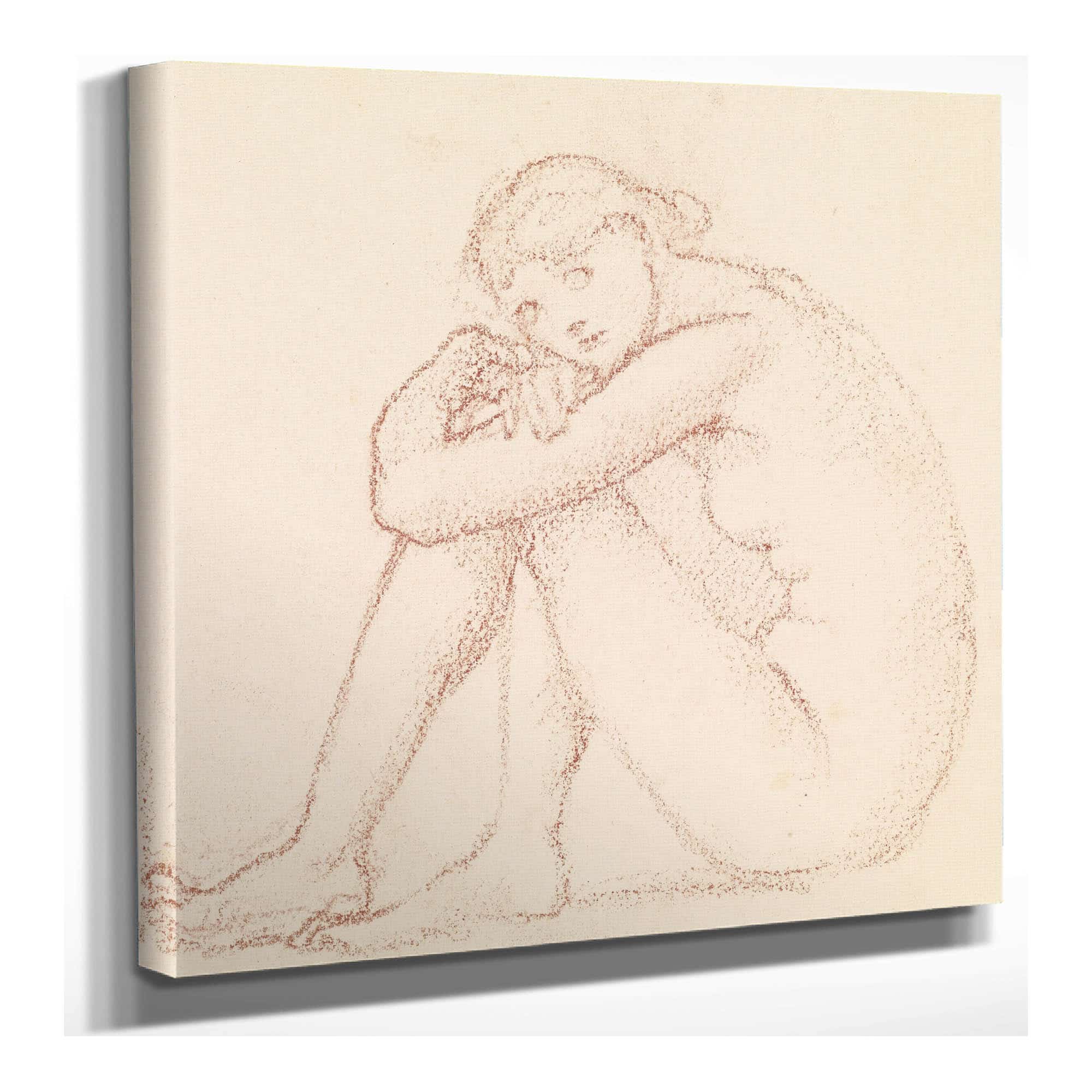 Female Nude Study by Sir Edward Coley Burne Jones