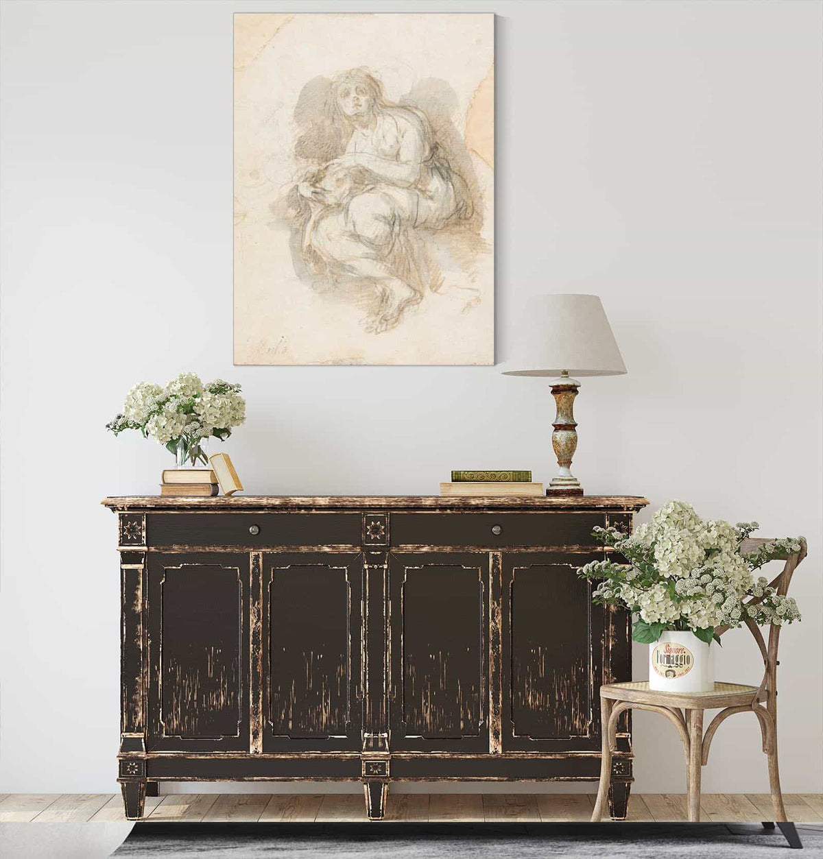 Female Saint Holding Skull by Bartolome Esteban Murillo