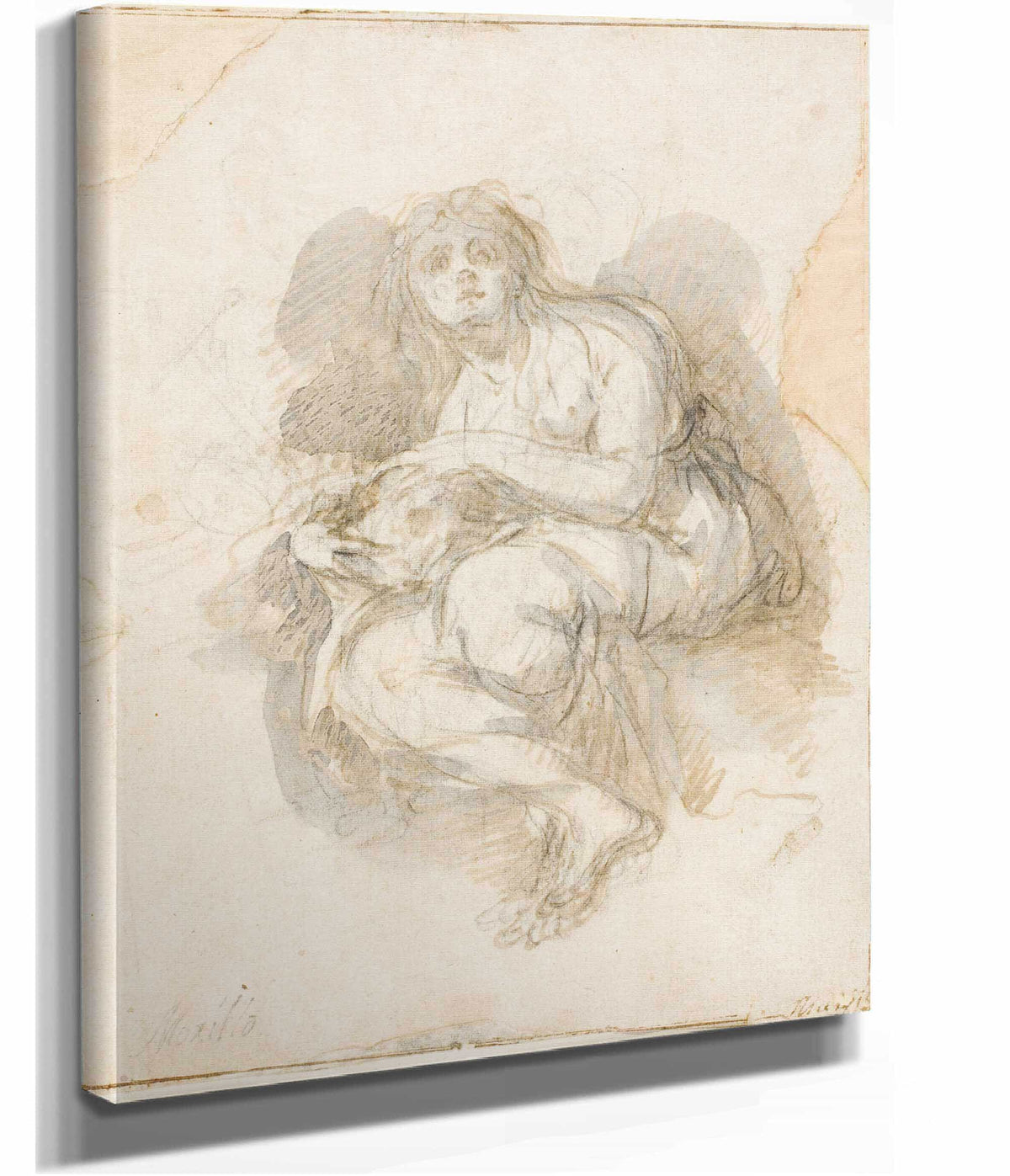 Female Saint Holding Skull by Bartolome Esteban Murillo