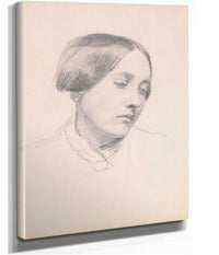 Female Study Of A Girls Head by Sir John Everett Millais