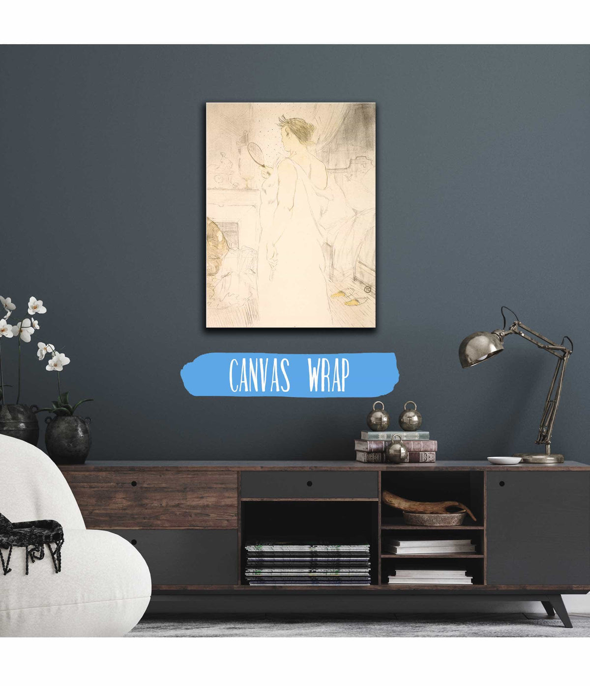 Femme A Glace La Glace A Main  by Henri De Toulouse Lautrec