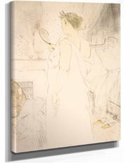 Femme A Glace La Glace A Main  by Henri De Toulouse Lautrec